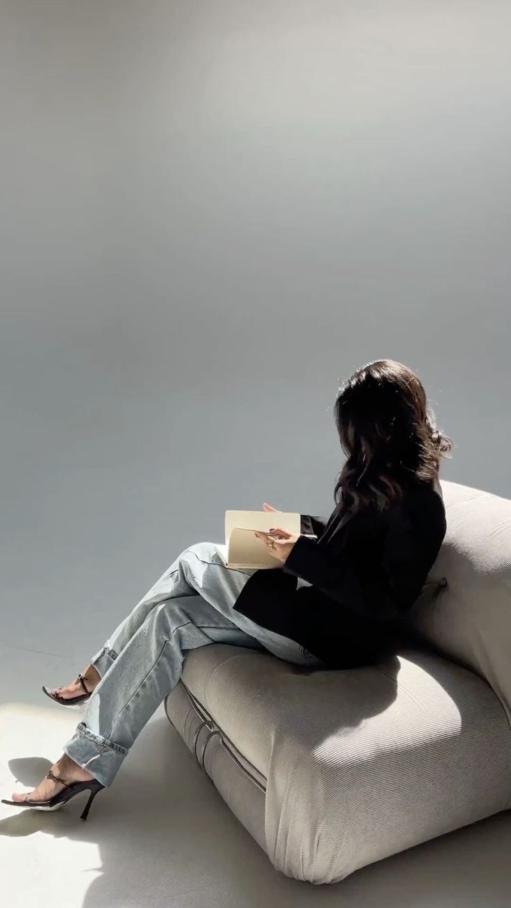 Woman reading and planning