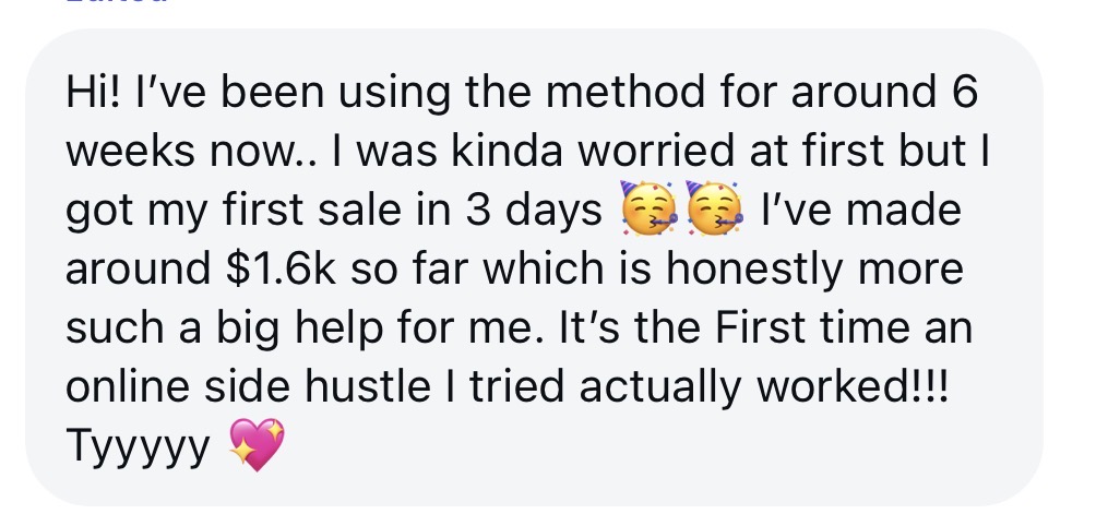 Made $1.6k in 6 weeks, first sale in 3 days